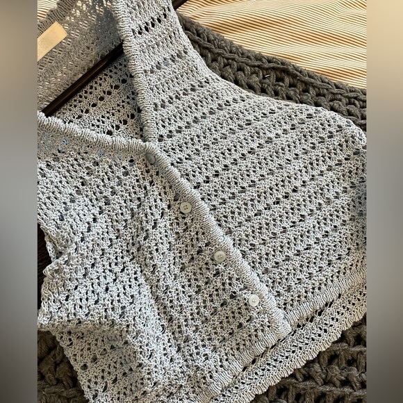 The Source Unknown, blue crochet vest - Picture 4 of 4